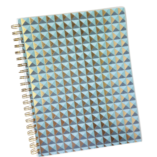Metallic Retro Triangles Monthly Planner